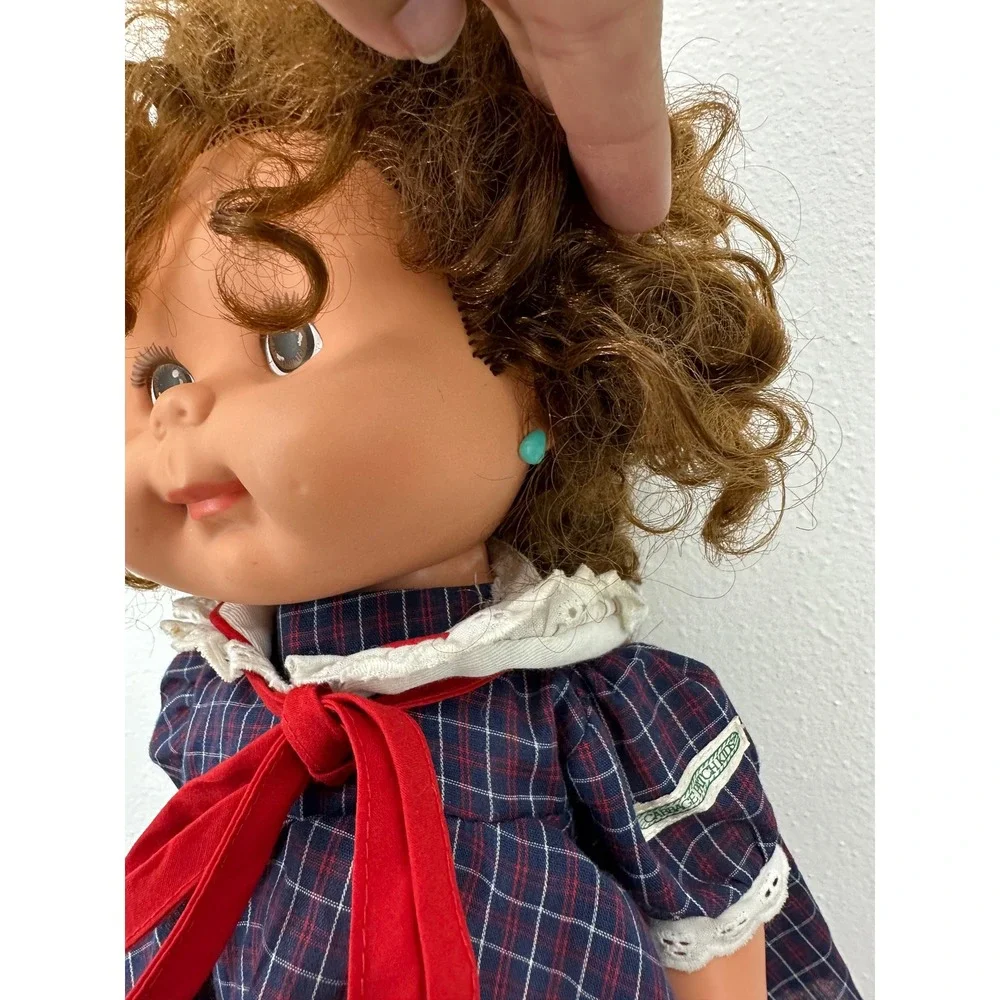 1985 Panosh Place Honey Combs Doll Brunette Curly hair girl jointed retro doll